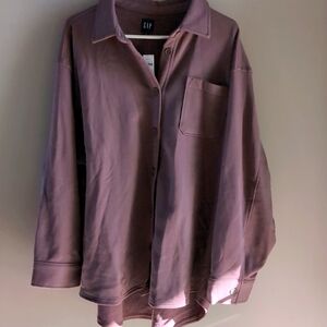Gap Vintage Soft Shirt Jacket, Oversized Women's Large